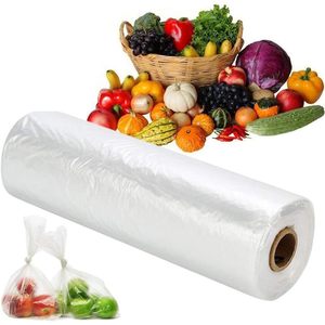 Bolsas de Plástico para Productos en Rollo, 14x20 Pulgadas, Transparentes, para Almacenamiento de Alimentos, 350 Unidades, Fáciles de Despegar - Product Image 1