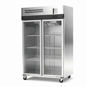 Congélateur vertical commercial 201 304 pour cuisine, réfrigérateur-congélateur pour supermarché, porte en acier inoxydable, prix usine - Product Image 3