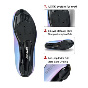 Darevie Custom Road Bike <strong>Shoes</strong> Bicycle Downhill Durable <strong>Spd</strong> <strong>Cleats</strong> Zapatillas Mtb <strong>Shoes</strong> Rainbow Reflective Men Cycling <strong>Shoes</strong> - Product Image 6