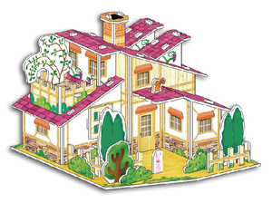 Bán buôn giấy lắp ráp câu đố đồ chơi trẻ em tập thể dục thực hành kỹ năng mô phỏng phòng Búp Bê 3D Câu Đố sáng tạo - Product Image 4