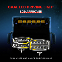 Luces Antiniebla/de Conducción LED de 10 Pulgadas, Foco LED de 24V para Camión, Faro Delantero LED 4x4 Blanco Ámbar, Luces para Remolque