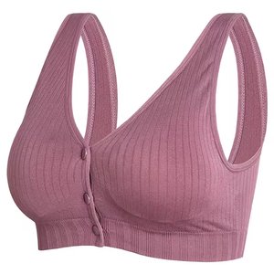 Soutien-gorge d'allaitement sans couture à bouton avant, personnalisable en usine, sans armatures, confortable pour <span class=keywords><strong>femme</strong></span> enceinte - Product Image 6