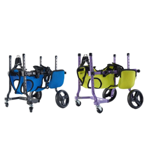 Chariot de mobilité pour chien à quatre roues, bleu et jaune, pour la récupération des petits chiens, cadre en plastique durable, utilisation toutes saisons - Product Image 6