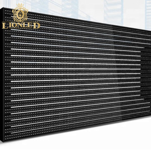 Affiche numérique d'affichage de <span class=keywords><strong>fenêtre</strong></span> LED en verre transparent extérieur pour ascenseur de centre commercial et publicité de magasin de détail d'aéroport - Product Image 2