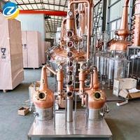 ZJ 20L Mini taille Double Pot encore cuivre Pot distillateur alcool faisant Distillation laboratoire utiliser encore Machine