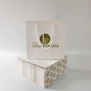 Custom Luxury Art Paper Shopping Bags for Clothing Packaging Promotion and Shipping Featuring Ribbon <b>Accessory</b> Logo Print - Product Image 4