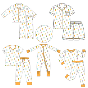 薇薇复活节环保婴儿连衫裤幼儿连衫裤竹长袖婴儿睡衣定制衣服神秘盒 - Product Image 1