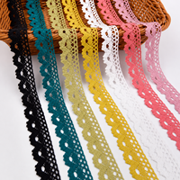 Dentelle en coton ajourée vintage de haute qualité OEM, garniture en dentelle douce au crochet pour vêtements