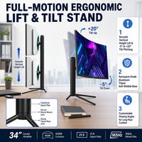 Esports-Café Gebogener Ultrawide-PC 34 Zoll 3440x1440 165Hz Intel Core I5 DDR4 SSD Windows 11 Bluetooth WLAN für Gaming-Lounge