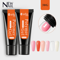 Gel Acrílico de Alta Calidad para Uñas, 60g, Efecto Constructor, Colores Rosa, Blanco y Transparente, Extensiones de Uñas