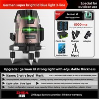 Niveau laser infrarouge Zhiba super lumineux à 5 lignes, lumière verte, haute précision, forte luminosité, entièrement automatique, modèle J7Hc5PdZ