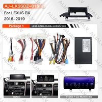 Aijia Cadre d'autoradio 12,3 pouces pour lecteur DVD Android, électronique automobile pour LEXUS 2016-2019 RX RHD Noir Mat