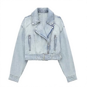 Wholesale Custom Women's Button Front <b>Denim</b> <b>Jacket</b> <b>Lightweight</b> Casual Fashion Apparel Manufacturer OEM Services - Product Image 1