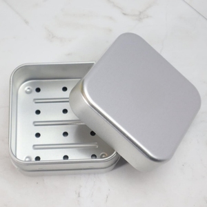 Boîte à <span class=keywords><strong>savon</strong></span> en aluminium écologique avec égouttoir, échantillon gratuit en gros, pour shampoing, après-shampoing et savons de rasage – Idéale pour les voyages - Product Image 4