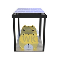 WKT QR Code & RFID Tourniquet de portail de vitesse pivotant Barrière à rabat mobile à énergie solaire Contrôle d'accès à pièces