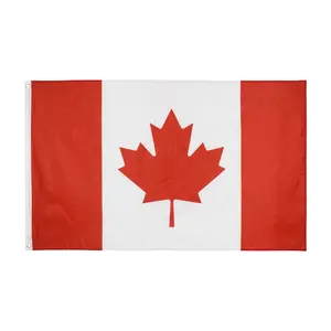 Поставка через границу, двойная строчка, оптовая продажа, 90*150 см, канадский флаг для продвижения