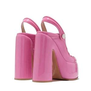 2023 Logo personnalisé femmes sandales de haute qualité plate-forme à la mode talons épais orteil semelle épaisse pompes-Position supérieure sangle arrière - Product Image 6