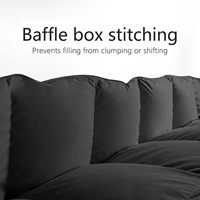 Couette ChaMXue toutes saisons respirante noire, alternative au duvet, en fibres spirales douces, matelassée, vente en gros