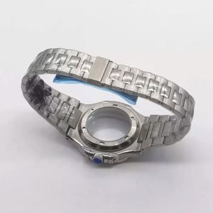 Wholesale Custom 40mm Silver Stainless <strong>Steel</strong> Watch Case Sapphire Glass Waterproof Band <strong>Bracelet</strong> Model 2067 30g - Product Image 2