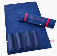 Sac de rangement pliable et portable en nylon imperméable pour 4 joueurs de Mahjong américain, avec compartiments et supports en acier inoxydable – Vente en gros