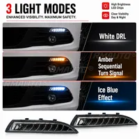 Luces LED DRL con intermitentes secuenciales para Volkswagen Scirocco 2009-2014, accesorios para el parachoques delantero.