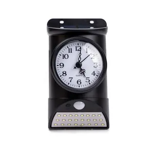 Solar Indoor-Outdoor Clocks, Waterproof Induction Wall Clock Silent Non-Ticking for Patio, Home Decorations