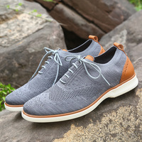 Nouvelles Chaussures Décontractées Habillées KJ pour Hommes 2026 – Légères, Antidérapantes, Semelle Souple, Taille Européenne 45 Large, Fermeture à Lacets en Maille Respirante