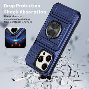 Étui portefeuille Laudtec pour <span class=keywords><strong>iPhone</strong></span> 16 Pro Max avec porte-cartes [pour 2 cartes] et anneau rotatif magnétique à 360°, protection robuste contre les chutes, vente en gros, OEM/ODM/marque privée - Product Image 5