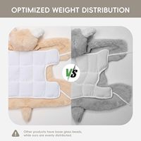 Couverture de genoux lestée pour besoins sensoriels, animaux en peluche doux et moelleux, avec housse amovible et lavable