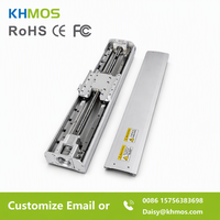 KHMOS Vis à billes standard avec guide linéaire 0,05 mm 1500 mm, ensemble complet moteur, haute précision, aluminium, pour gravure CNC