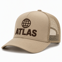 Casquette Trucker 3D en relief Kaki et Chocolat avec motif carte du monde brodé, personnalisée Gorpcore Snapback pour Hommes et Femmes, idéale pour les activités de plein air et les voyages