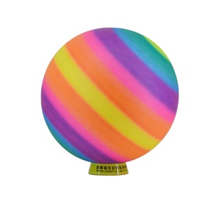 Ballon de plage rebondissant arc-en-ciel, sans danger, sans goût, avec logo OEM, en <span class=keywords><strong>PVC</strong></span> gonflable, pour usage extérieur et aquatique, unisexe - Product Image 1