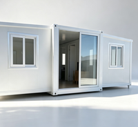 Maison conteneur extensible à double aile, épaisse, respirante, moderne et pratique pour bureau de chantier