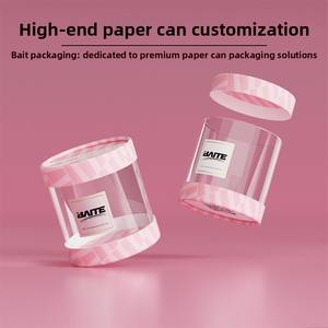 Tube de papier écologique recyclable transparent personnalisé emballage cylindre boîte d'estampage pour les attaches de cheveux chouchous à la mode - Product Image 2