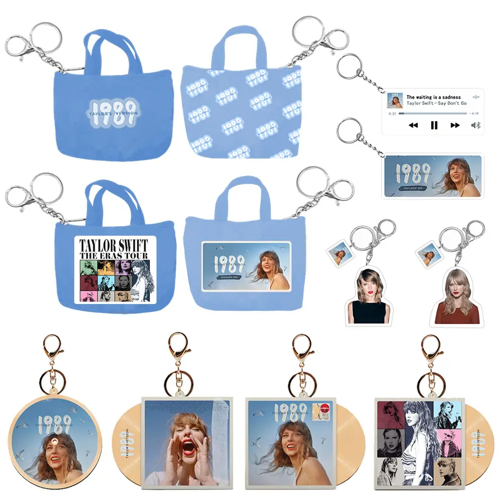 Custom Taylor Swift Lover 1989 Lover Geïnspireerde Cd-Album Hoes Schooltas Decor Hanger Charme Sleutelhanger