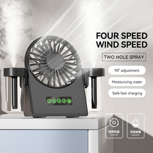 Máy tính để bàn đôi phun Mini <span class=keywords><strong>Fan</strong></span> xách tay có thể sạc lại ngoài trời humidification <span class=keywords><strong>Fan</strong></span> cầm tay phun sương làm mát người hâm mộ - Product Image 3