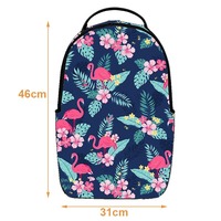 Sac à dos scolaire personnalisé imprimé flamant rose, sac à dos de sublimation pour étudiants, idéal pour les voyages, le sport et l'usage quotidien, avec compartiment pour ordinateur portable