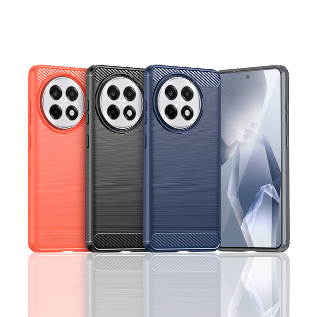 For OnePlus Ace 5 Pro Case, Business Brushed Carbon Fiber Texture Shockproof Soft TPU Mobile Phone Cover for OnePlus 13R Ace 5