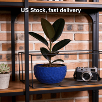 Pot Tanaman Keramik Hitam Mengkilap Desain Minimalis Modern dengan Pola Modern Set 3 Pot Bunga Taman Ramah Lingkungan Ringan