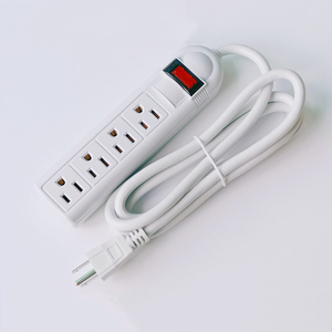 Fabrika fiyat taşınabilir 6 Outlet dalgalanma koruyucusu amerikan standart güç şeridi naylon elektrik fişi 3 çıkışları 13A anma akımı - Product Image 4