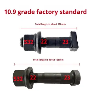 Sinotruk Howo HOWO2197 boîtier d'essieu d'ingénierie vis de pneu avant arrière en acier boulons de moyeu de roue 23mm d'épaisseur haute résistance 10.9 Grade - Product Image 5