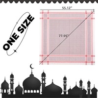 Écharpe traditionnelle saoudienne Shemagh Ghutra pour hommes (rouge/blanc) Foulard pour hommes et femmes