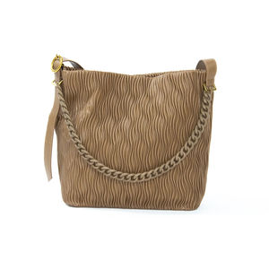 Bolso de hombro con diseño de ondas de PU a la moda al mejor precio, Correa única cruzada con cierre de cremallera, forro de poliéster, cadenas decoradas - Product Image 1