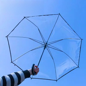 <span class=keywords><strong>Parapluie</strong></span> transparent moderne pour femmes, forme bulle, ouverture semi-automatique, design droit, pour adultes, vente en gros - Product Image 3