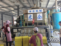 Machine de moulage de barquettes à œufs de capacité moyenne, 4000 pièces par heure, ligne complète avec four de séchage à économie d'énergie