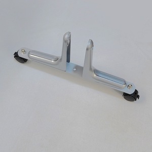 Screen Legs <b>Silver</b> Aluminum Alloy Steel Furniture Leg With Movable Pulley <b>Bracket</b> For Office Partition Entrance Use - Product Image 1