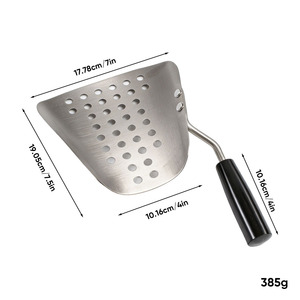 Cuchara perforada de acero inoxidable para palomitas, utensilio resistente para servir aperitivos - Product Image 5