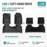 Tapis de sol TPE double couche spécial pour Jetour T1 LHD (conduite à gauche) – Accessoire intérieur pour Jetour T1