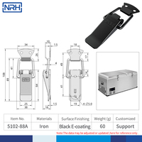 5102-88K Verrou de serrage à compression pour porte, boîtier de verrouillage, clip de fixation, loquet à bascule pour porte de coffre à outils