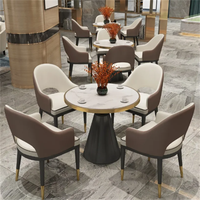 Chaises de salle à manger modernes et minimalistes en cuir PU avec pieds en métal - Meubles portables pour la maison, le bureau et le salon, adaptés aux restaurants